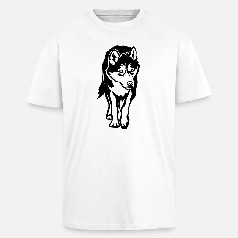 Rauque - T-shirt unisexe oversize épais - blanc