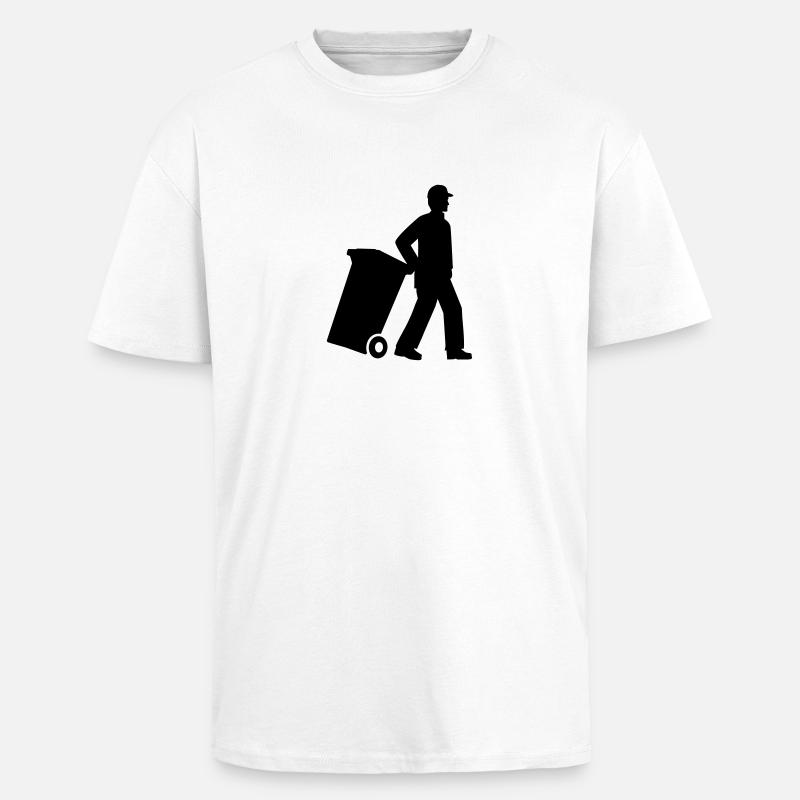 Müllmann - Oversized Heavyweight Unisex T-Shirt - Weiß