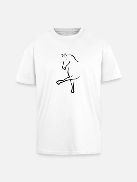 cheval - T-shirt unisexe oversize épais - blanc