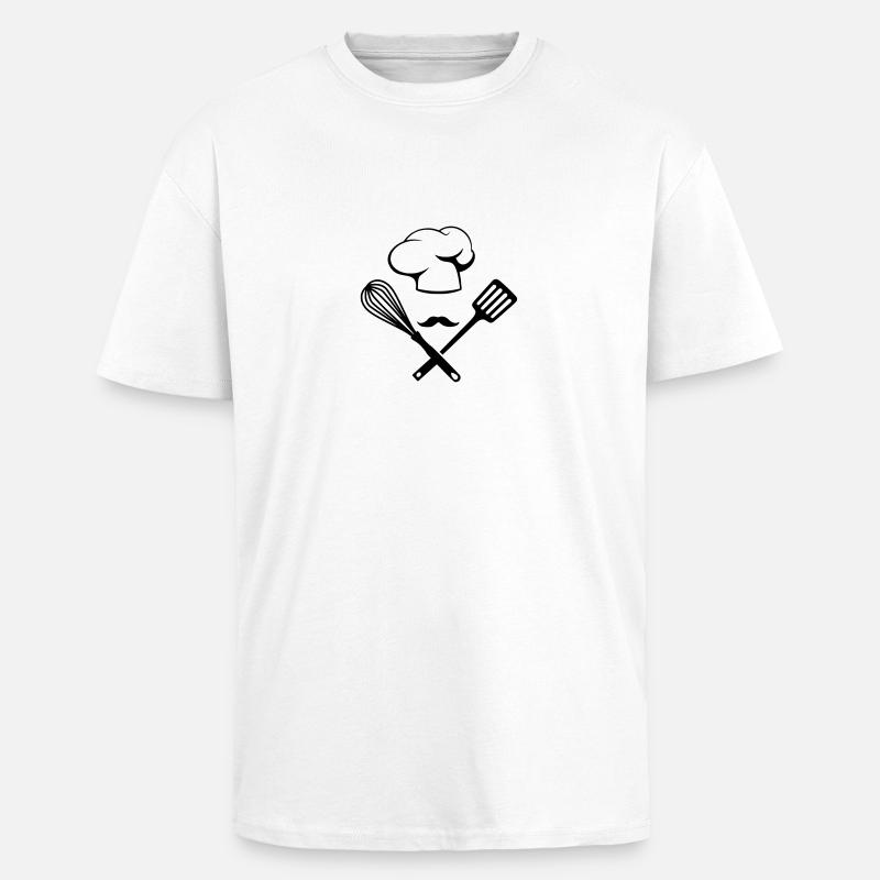 Koch Chef - T-shirt unisexe oversize épais - blanc