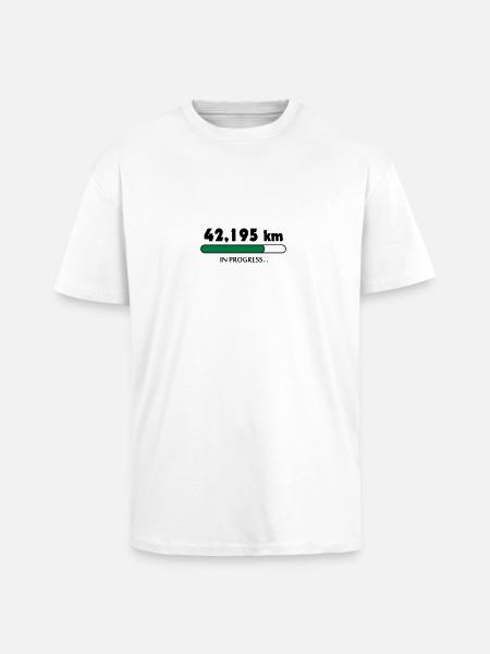Marathon in progress - Unisex Oversized Heavyweight T-shirt - white