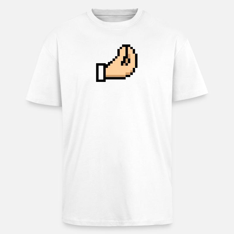 Pixel Hand Cursor Design Italia - Oversized Heavyweight Unisex T-Shirt - Weiß