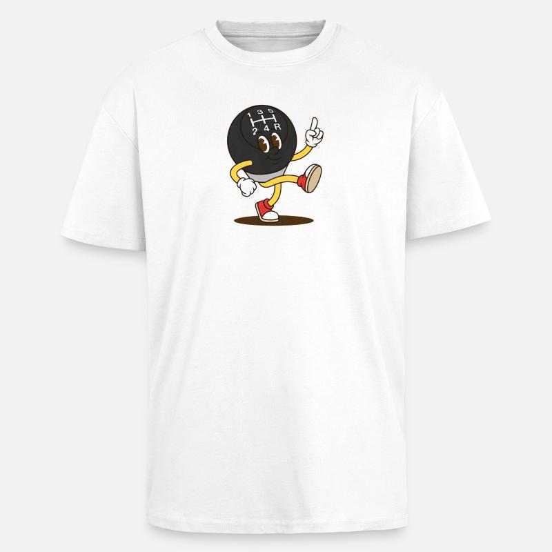 Shift Button Hero Dancing - Unisex Oversized Heavyweight T-shirt - white