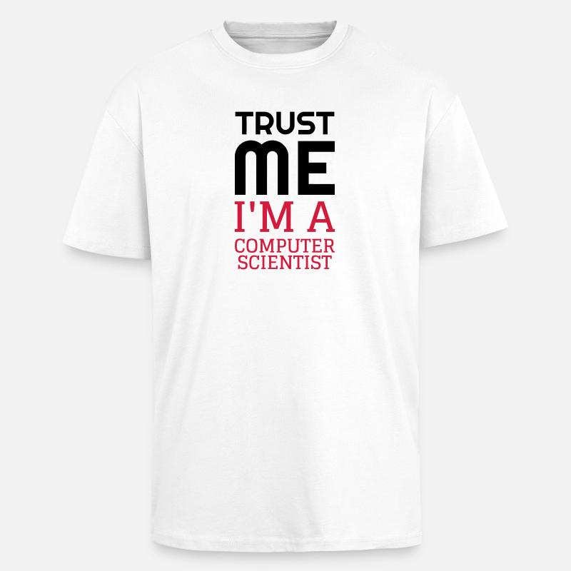 Computer / Informatiker / Aussenseiter / Ingenieur - Oversized Heavyweight Unisex T-Shirt - Weiß