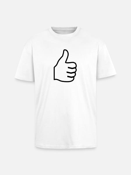 2541614 12405460 pouce - T-shirt unisexe oversize épais - blanc