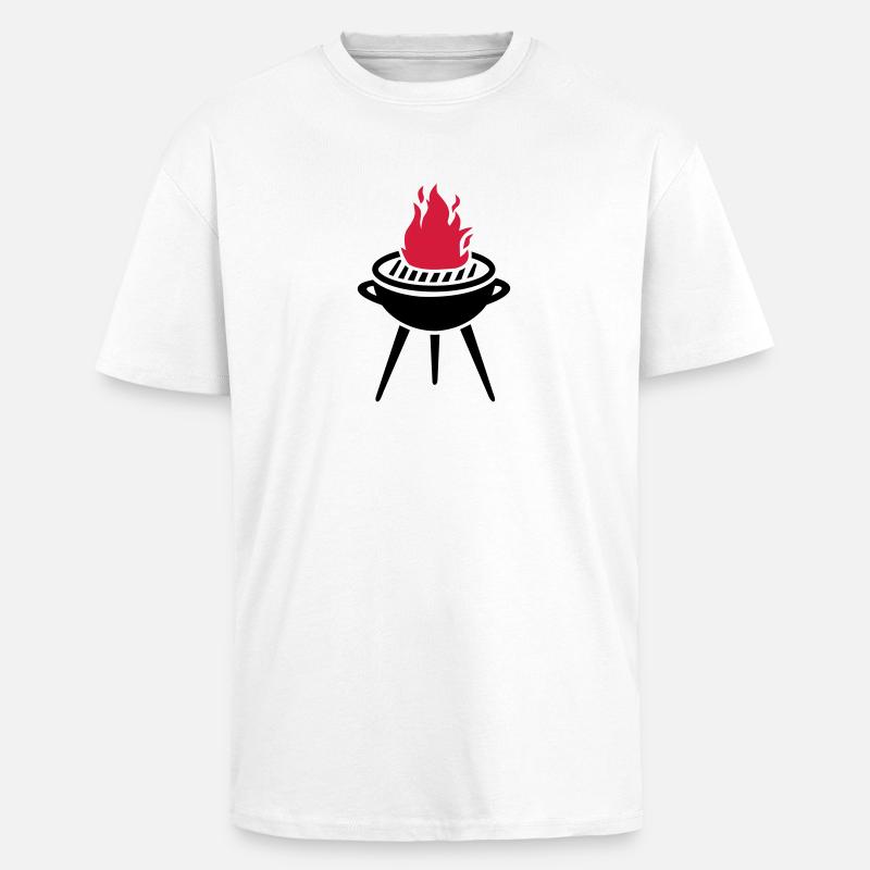 Grill - Oversized Heavyweight Unisex T-Shirt - Weiß