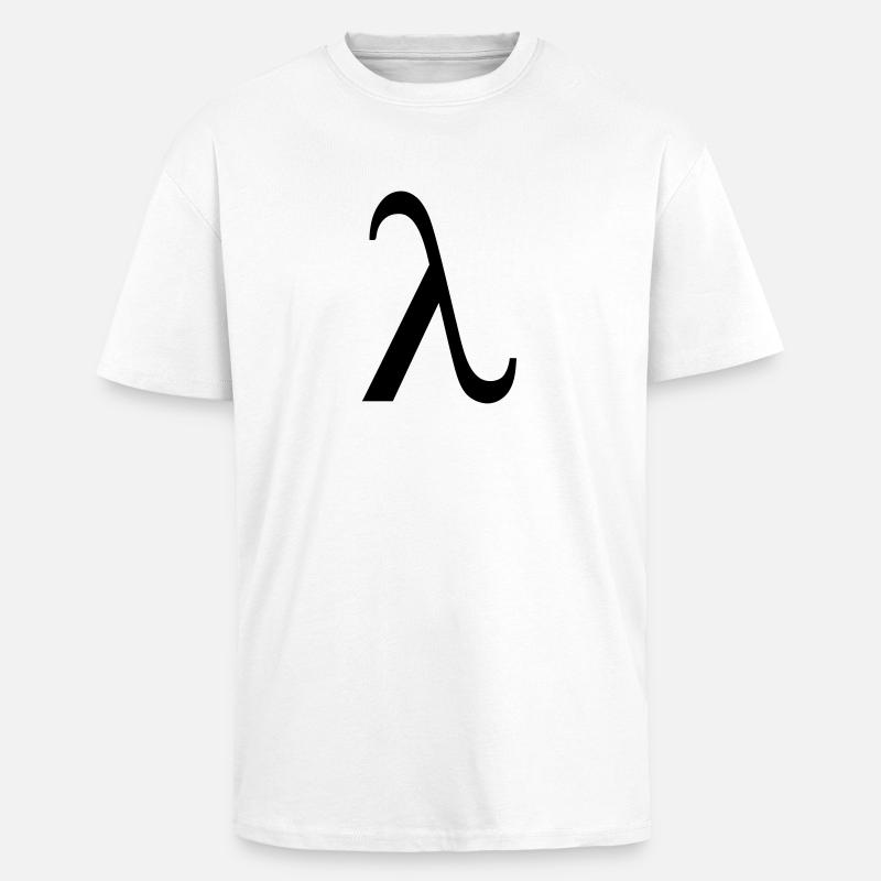 Lambda - Unisex Oversized Heavyweight T-shirt - white