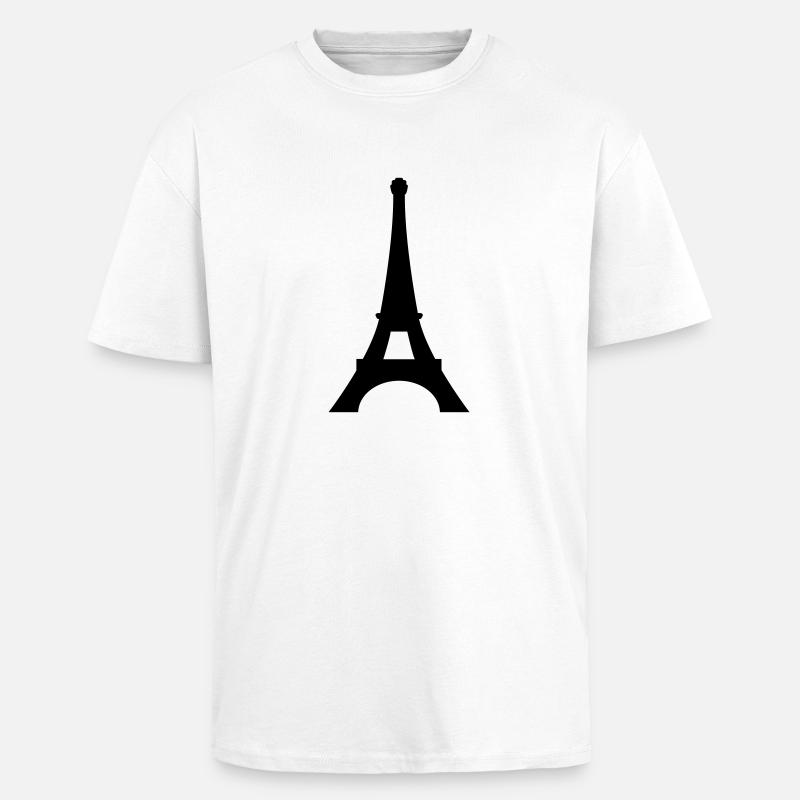 Paris Eiffelturm - Oversized Heavyweight Unisex T-Shirt - Weiß