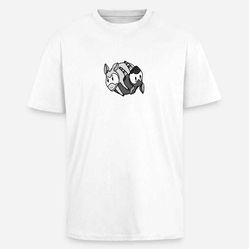 Yin Yang Okapi - Oversized Heavyweight Unisex T-Shirt - Weiß
