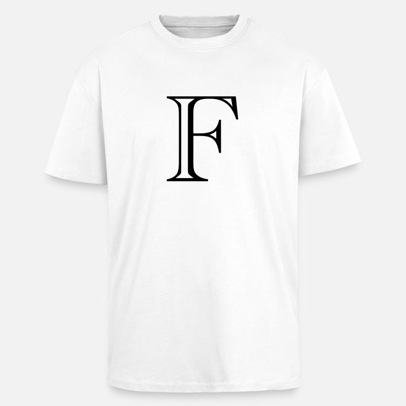 F - Unisex Oversized Heavyweight T-shirt - white