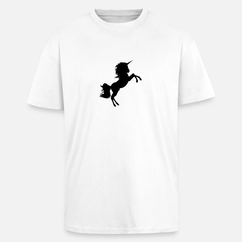 Wildes Einhorn - Oversized Heavyweight Unisex T-Shirt - Weiß