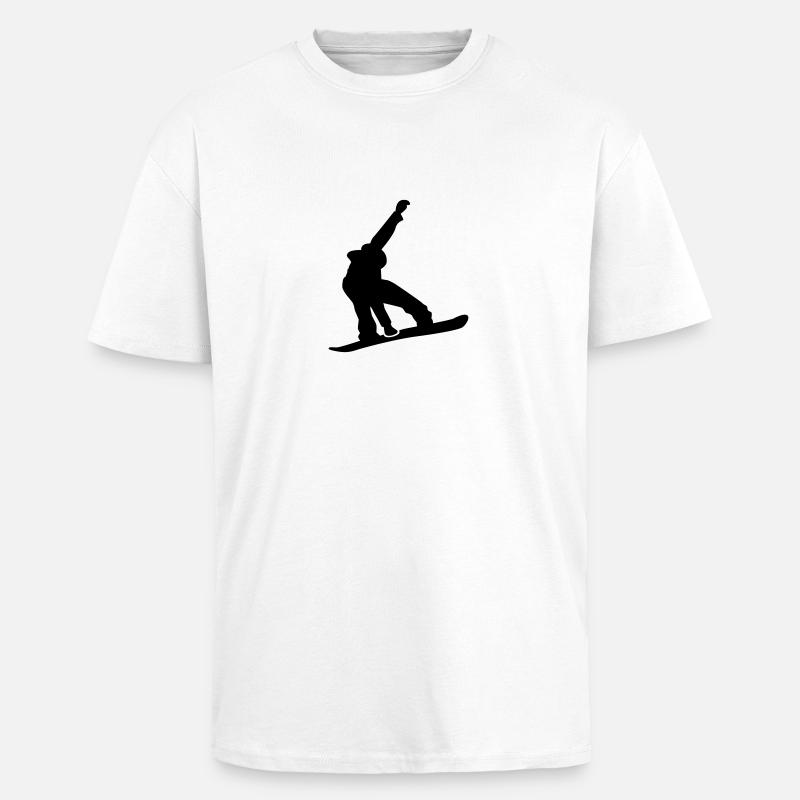 Snowboard - Unisex Oversized Heavyweight T-shirt - white