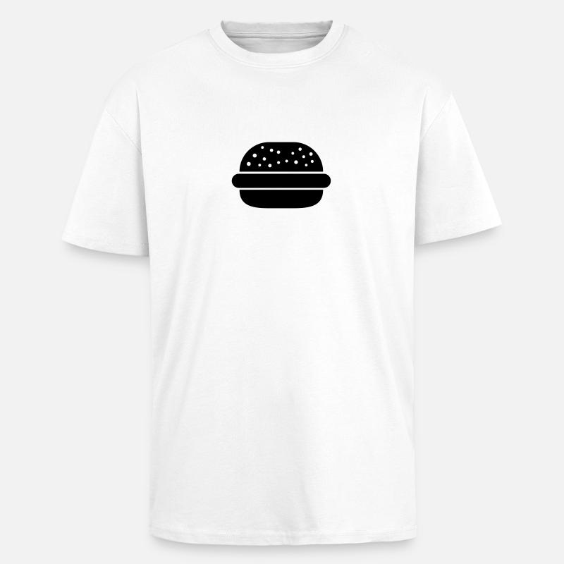Hamburger - Oversized Heavyweight Unisex T-Shirt - Weiß