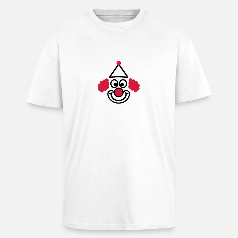 Clown - Oversized Heavyweight Unisex T-Shirt - Weiß