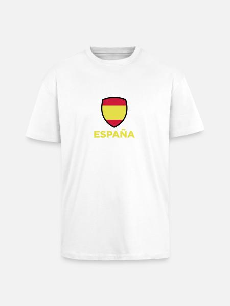 Drapeau national d'Espagne - T-shirt unisexe oversize épais - blanc