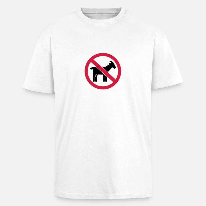 Ziege - Oversized Heavyweight Unisex T-Shirt - Weiß