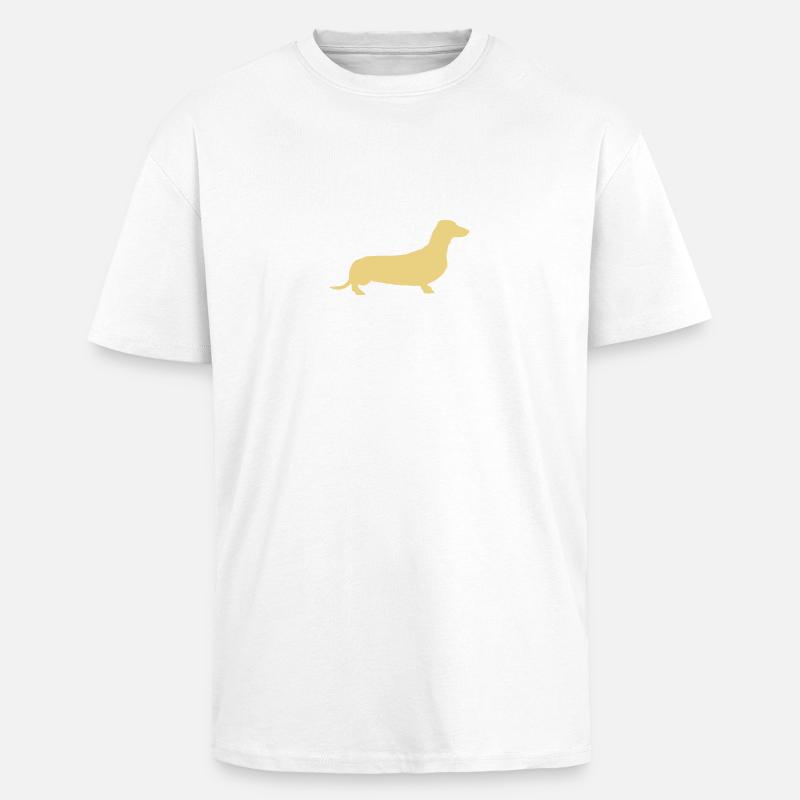 Dackel - Oversized Heavyweight Unisex T-Shirt - Weiß