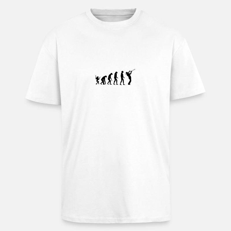Evolution trombone - Unisex Oversized Heavyweight T-shirt - white