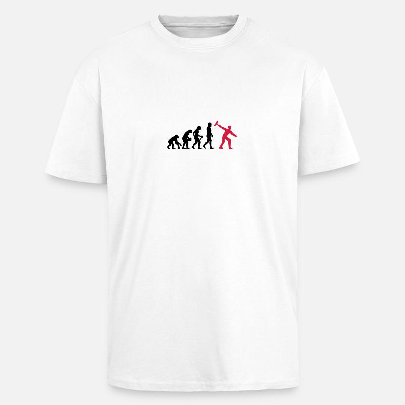 Eisstock Evolution - Oversized Heavyweight Unisex T-Shirt - Weiß