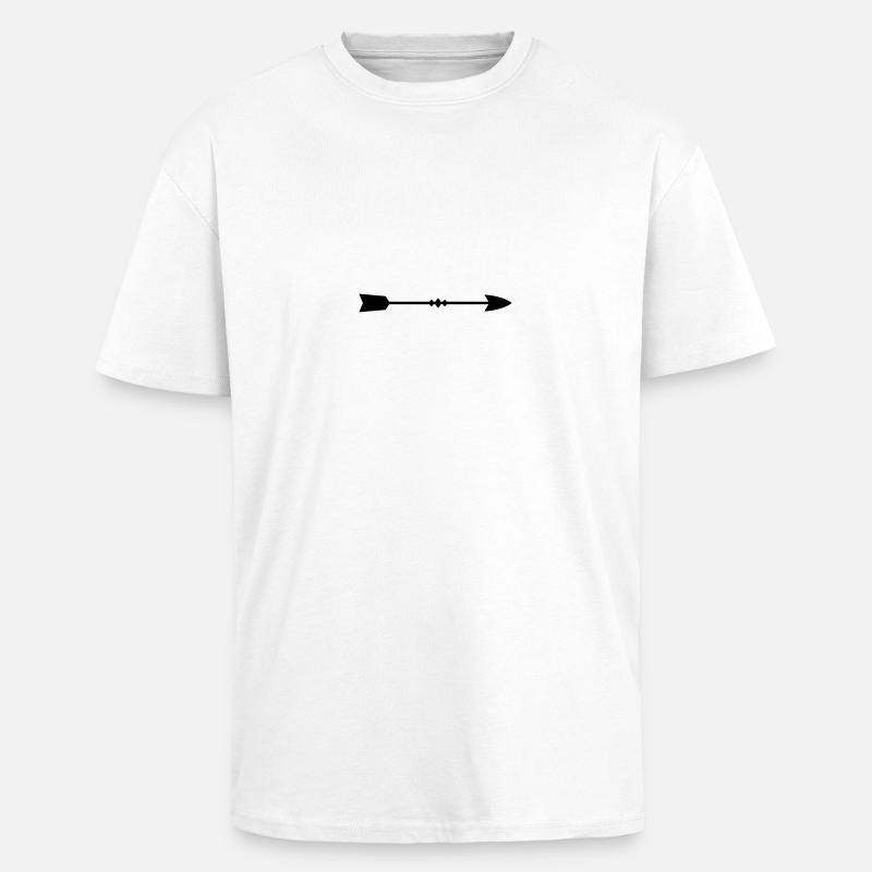 Pfeil - Oversized Heavyweight Unisex T-Shirt - Weiß