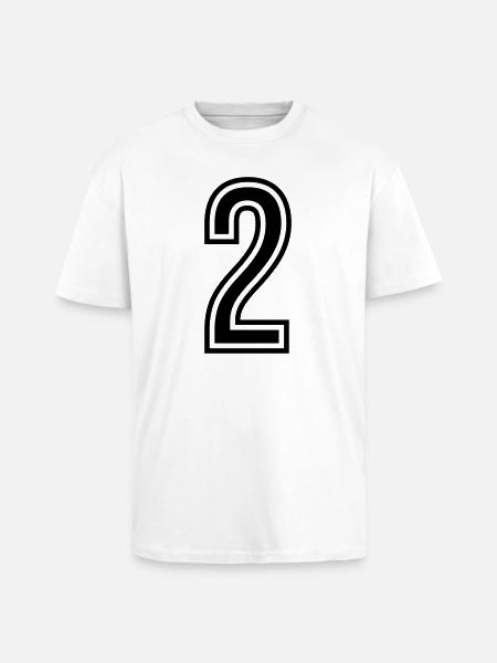 2 Number symbol - Unisex Oversized Heavyweight T-shirt - white