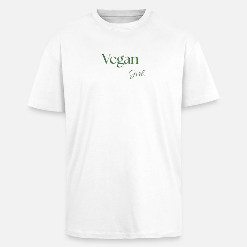 Fille Vegan. - T-shirt unisexe oversize épais - blanc