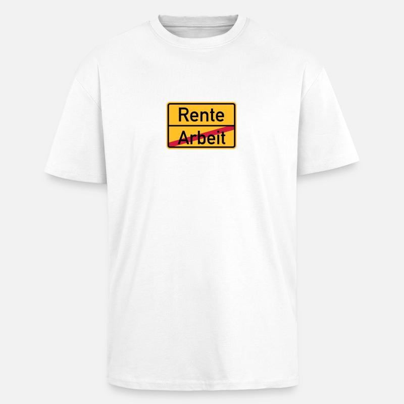 Rente - Oversized Heavyweight Unisex T-Shirt - Weiß