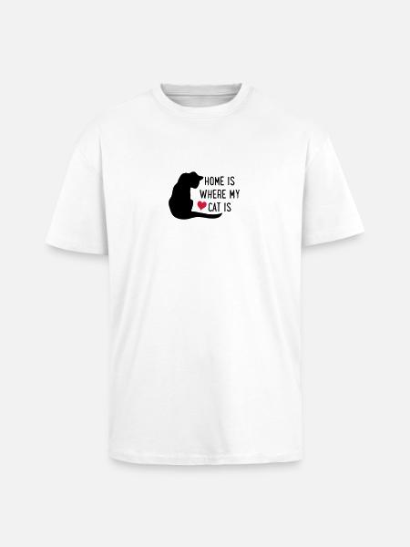 Cat - Unisex Oversized Heavyweight T-shirt - white