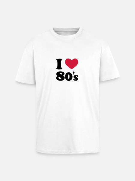 80's - Oversized Heavyweight Unisex T-Shirt - Weiß