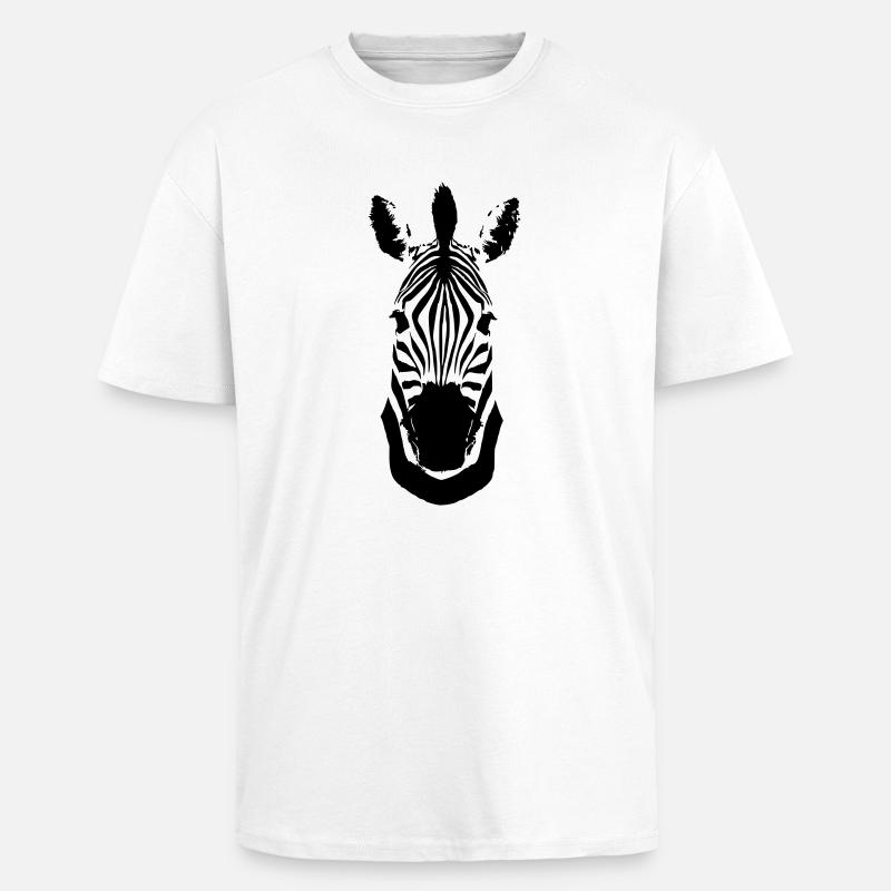 Zebra - Oversized Heavyweight Unisex T-Shirt - Weiß