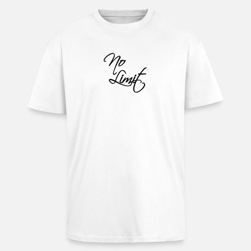 No Limit - Unisex Oversized Heavyweight T-shirt - white