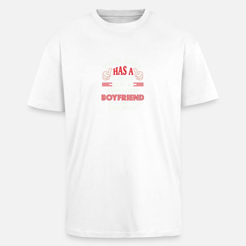 Partnershirt - Oversized Heavyweight Unisex T-Shirt - Weiß