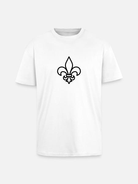 Lis - T-shirt unisexe oversize épais - blanc