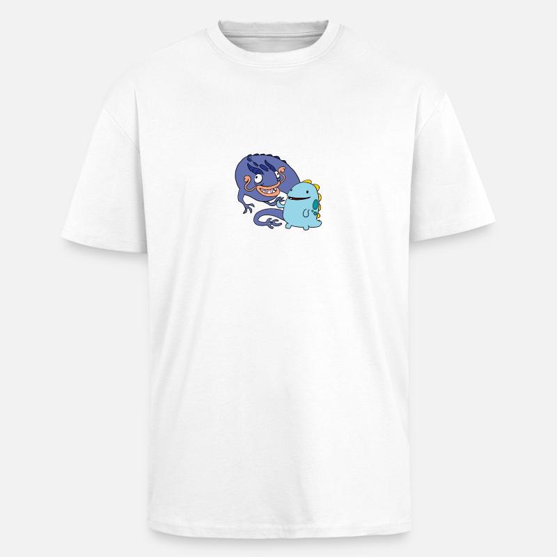 Derpy Dragons - T-shirt unisexe oversize épais - blanc