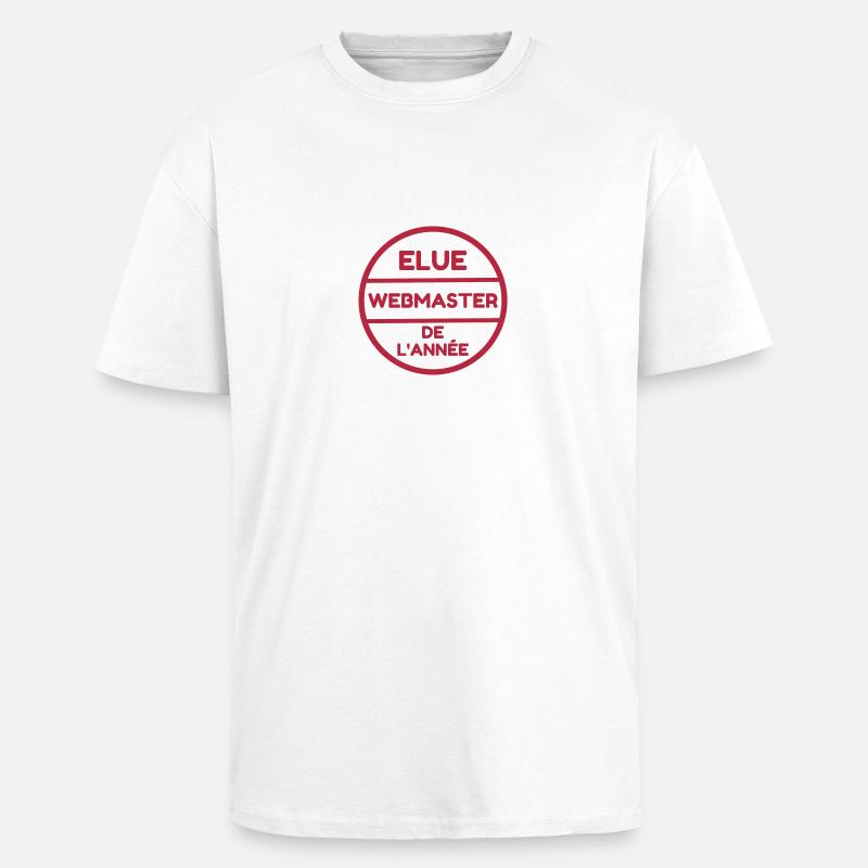 Webmaster Internet Web Geek Website - T-shirt unisexe oversize épais - blanc