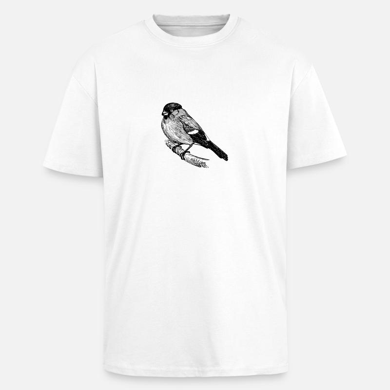 b i r d541 - Oversized Heavyweight Unisex T-Shirt - Weiß