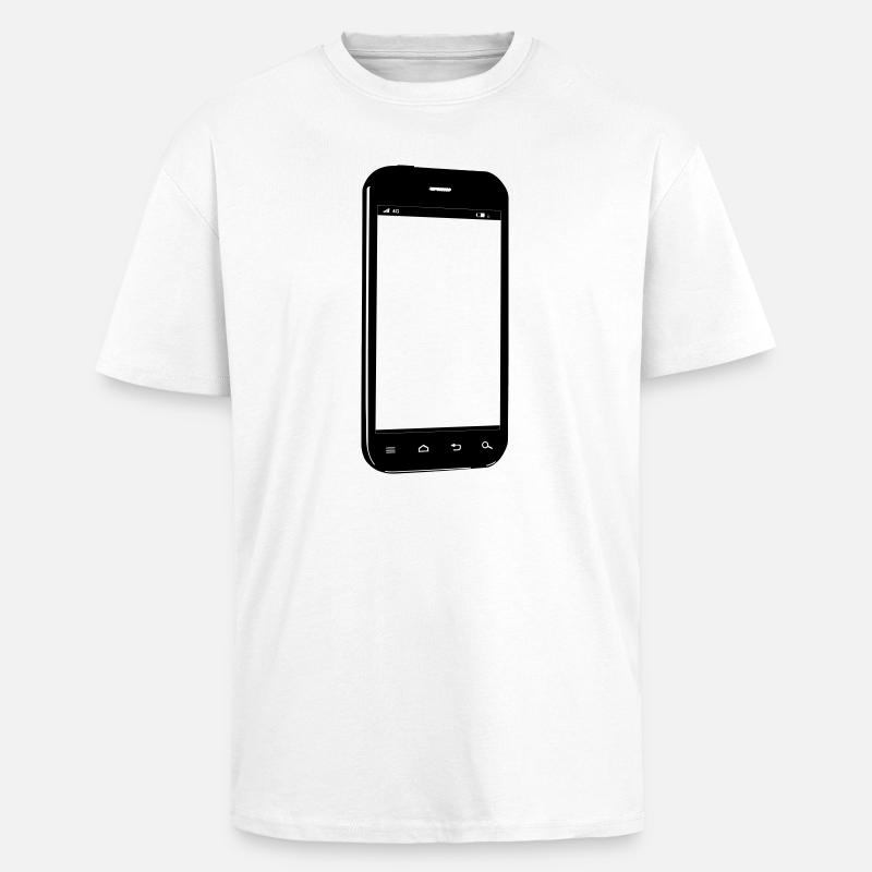 Smartphone - Oversized Heavyweight Unisex T-Shirt - Weiß