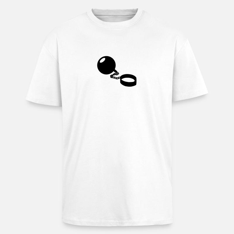 Shackle - Unisex Oversized Heavyweight T-shirt - white