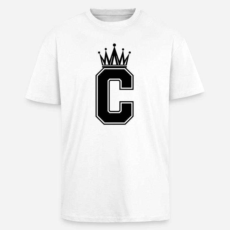 Buchstabe C - Oversized Heavyweight Unisex T-Shirt - Weiß