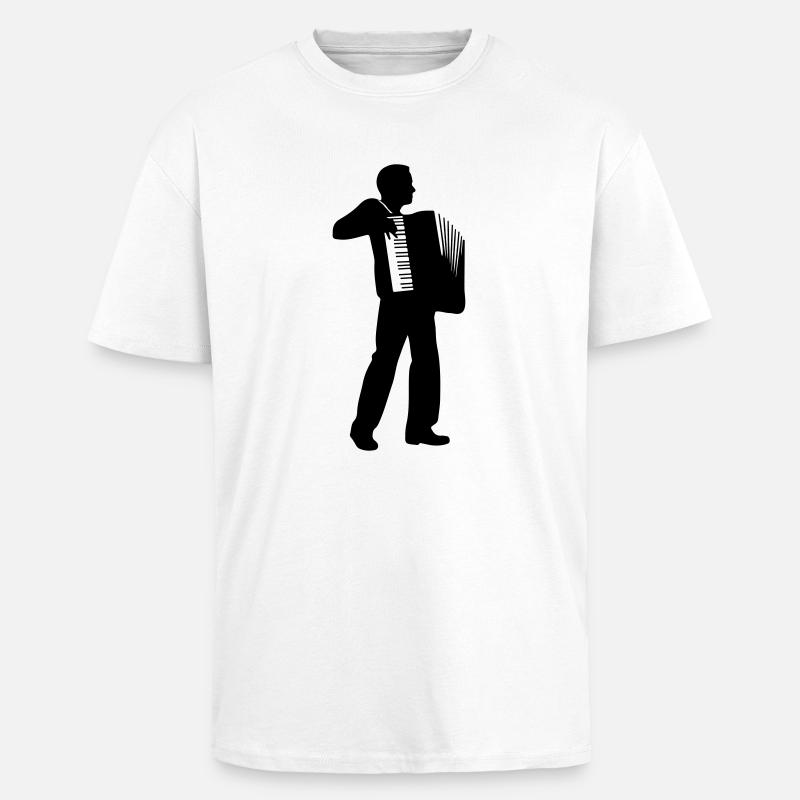 Akkordeon - Oversized Heavyweight Unisex T-Shirt - Weiß