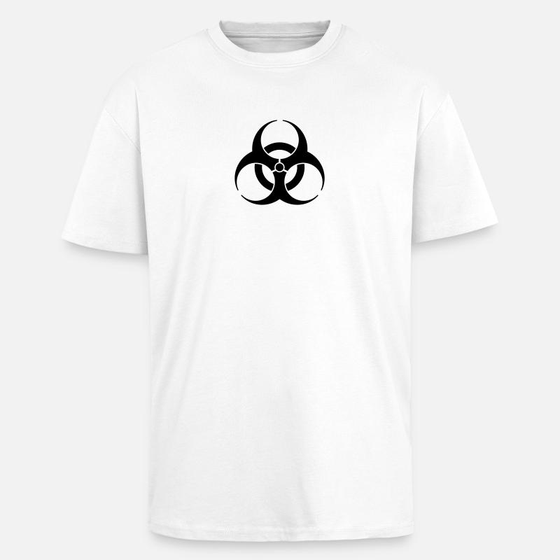 Biohazard - Unisex Oversized Heavyweight T-shirt - white