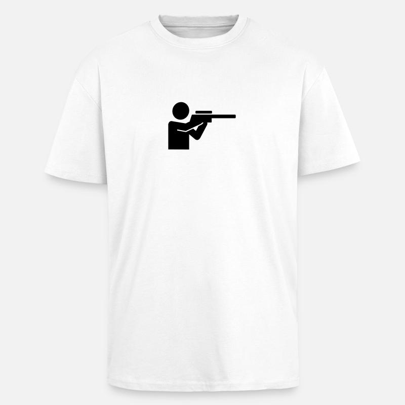 Jäger - Oversized Heavyweight Unisex T-Shirt - Weiß