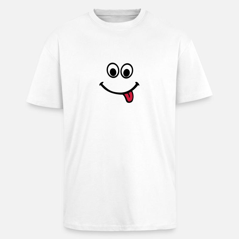 Gesicht - Oversized Heavyweight Unisex T-Shirt - Weiß