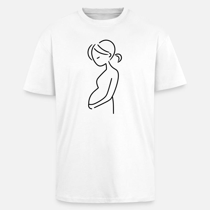 enceinte - T-shirt unisexe oversize épais - blanc