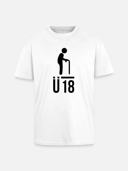 Ü18 - Oversized Heavyweight Unisex T-Shirt - Weiß