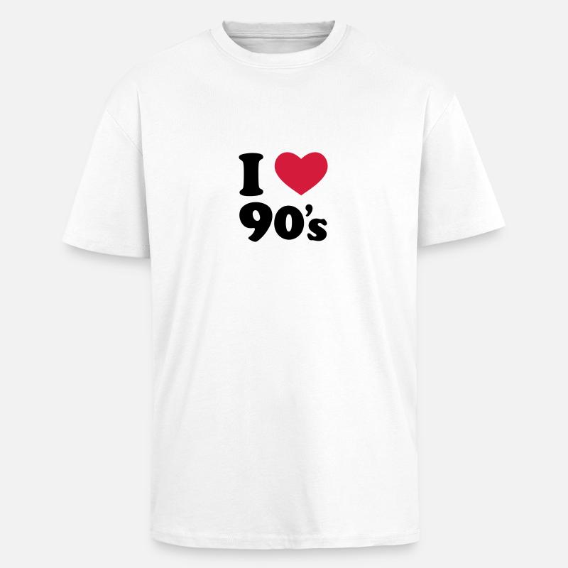 90's - Oversized Heavyweight Unisex T-Shirt - Weiß