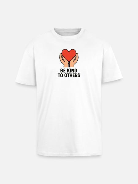 Hands Holding Heart of Kindness - Unisex Oversized Heavyweight T-shirt - white