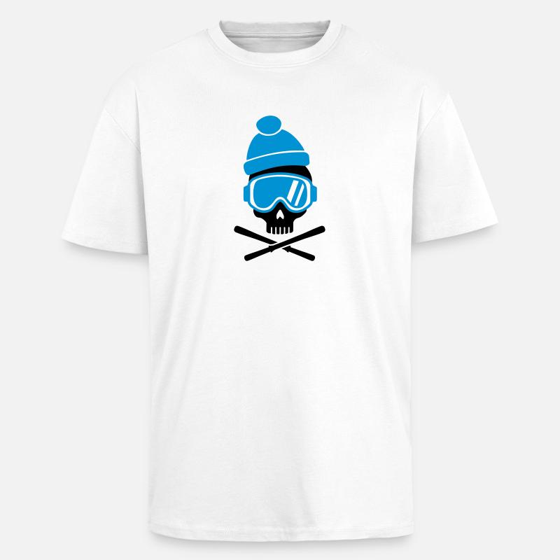 Ski - T-shirt unisexe oversize épais - blanc