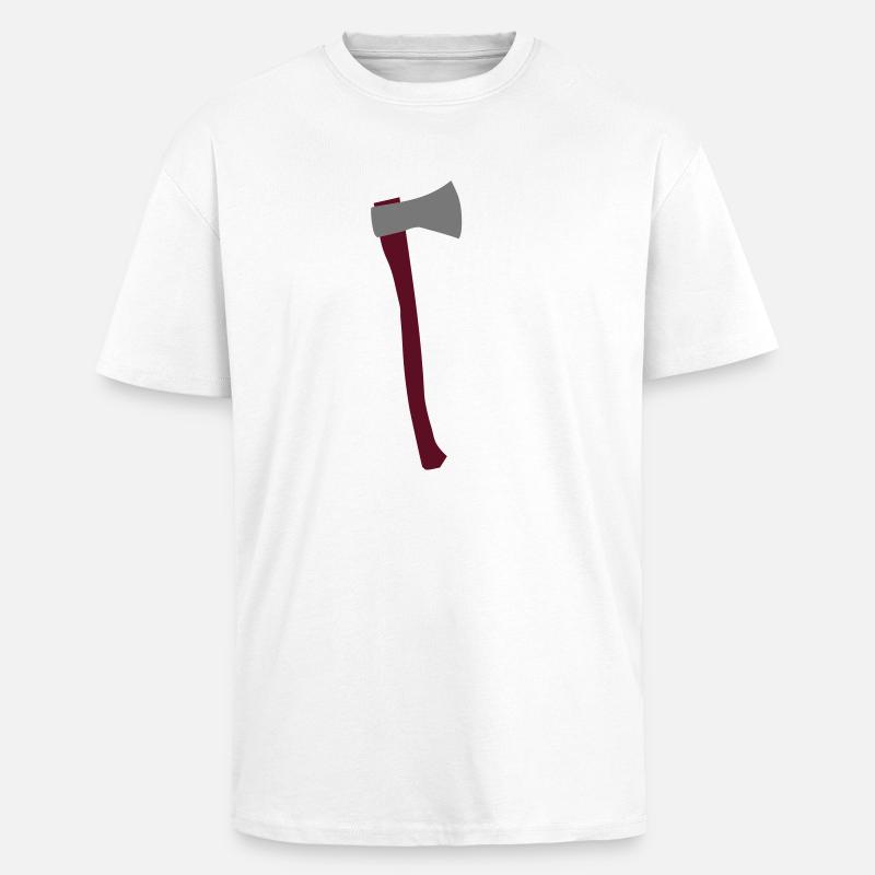 Axt - Oversized Heavyweight Unisex T-Shirt - Weiß