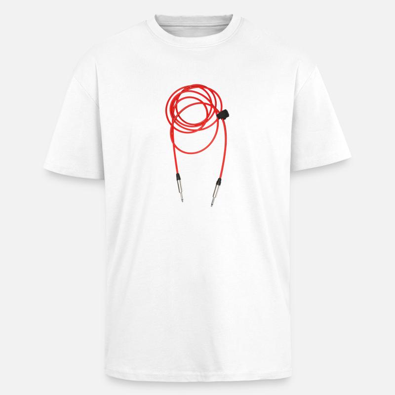 Red Cable - Oversized Heavyweight Unisex T-Shirt - Weiß